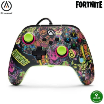 Wired Controller PowerA Advanced Fortnite Glow XBO