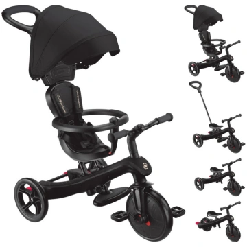 GLOBBER trīsritenis Explorer Trike 4in1, melns, 63
