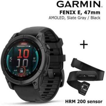 GARMIN Fenix E 47 mm, AMOLED, Slate Gray Steel + G