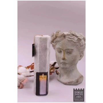 Stearīna cilindriskā svece Baltic Candles Lace Cry