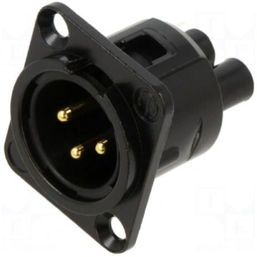 Connector: XLR | socket | male | PIN: 3 | straight
