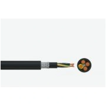 Kabelis YSLYCY-JZ 600 5x4 0.6/1kV ekranēts, melns 