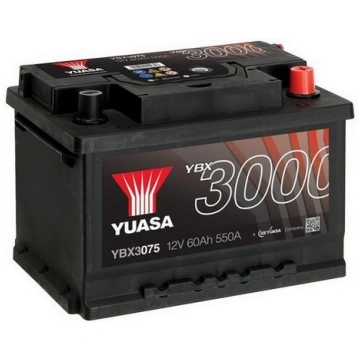 Yuasa 3000 YBX3075 60Ah 550A Startera akumulatoru 