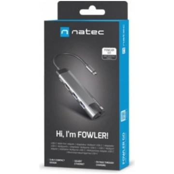 NATEC MULTIPORT FOWLER GO USB-C -> HUB USB, HDMI N