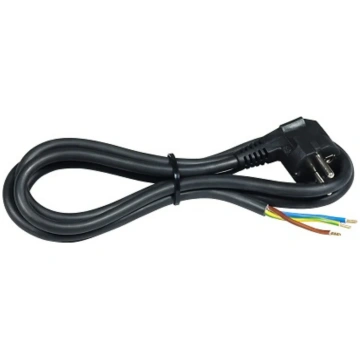 Vads ar dakšu, 1.5m, melns, 16A, 250V, ~ 3500W, H0