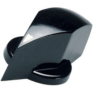 Knob; with pointer; thermoplastic; Øshaft: 6mm; Ø2