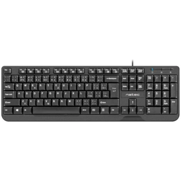 NATEC KEYBOARD TROUT SLIM USB CZ/SK LAYOUT BLACK (