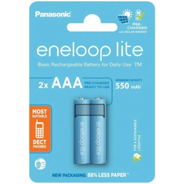 Panasonic - 2 gab. Uzlādējama baterija AAA Eneloop