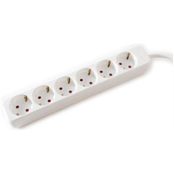 VALUE Power Strip, 6 virzienu, balts, 1,5 m