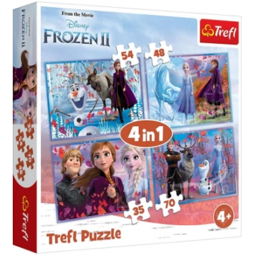 Trefl Puzzle 4in1 Frozen 2 - A journey into the un