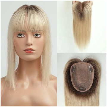 HAIRCUBE Ombre gaiši blondie mati sievietēm, 100 %