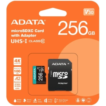 A-data V30 256GB Premier Pro MICROSDXC, R/W up to 