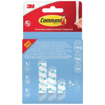 3M samoprzylepne COMMAND™ (17200), wymienne, 4 + 4