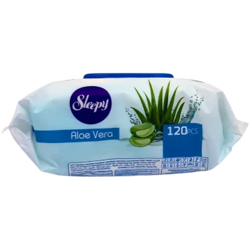 SLEEPY Aloe Vera mitrās salvetes, 120 gab