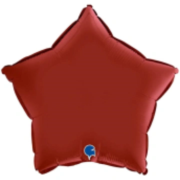 RUBY RED SATIN STAR gaisa balons 45 CM