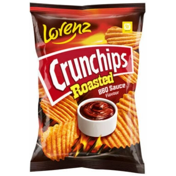 Čipsi Crunchips Roasted ar BBQ mērces garšu 120g, 