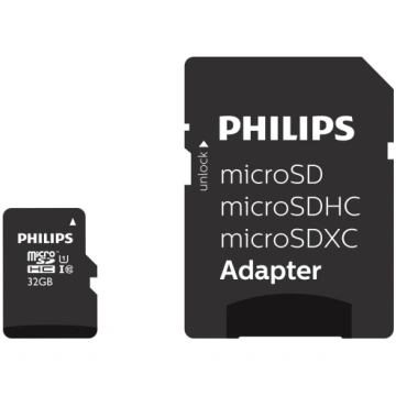 Philips MicroSDHC 32GB class 10/UHS 1 + Adapter (