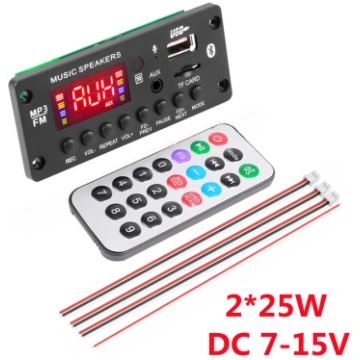 2*25W pastiprinātājs Bluetooth 5.0 MP3 dekodera pl