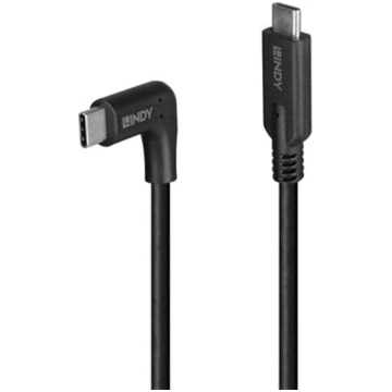 Lindy 1m USB 3.2 Type C Cable, 90° Right Angle, 10