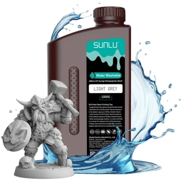 Sunlu Water-Washable Resin GREY Pelēki Fotopolimēr