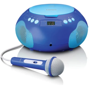Lenco CD magnetola ar bluetooth un mikrofonu, zila
