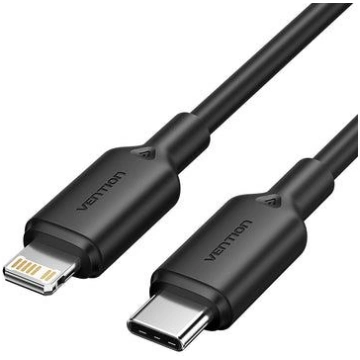 CABLE USB-C TO LIGHTNING/1M BLACK LAKBF VENTION