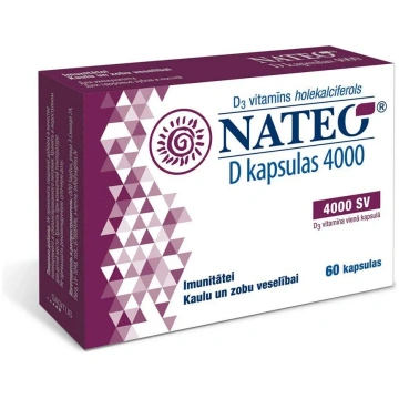 NATEO Vitamin D 4000 SV kapsulas N60
