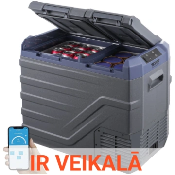 VEVOR 40L divzonu 12V auto ledusskapis-saldētava,
