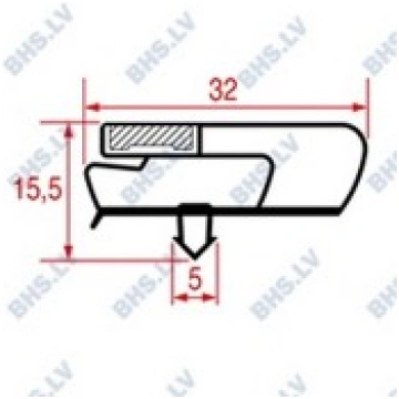 SNAP-IN GASKET 825x485 mm LF L3186658