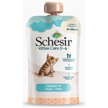 Schesir Kitten Care Cream Tuna, 150g - pilnvērtīgā