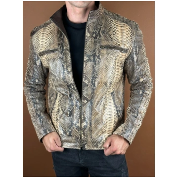 BROWN PYTHON JACKET LuxxeMx