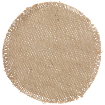 Apaļš džutas virtuves galda paklājs, 38 cm diametr