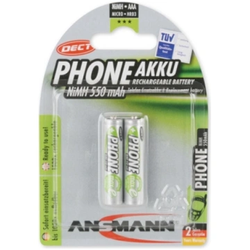 1x2 Ansmann maxE NiMH rech.bat. Micro AAA 550 mAh 