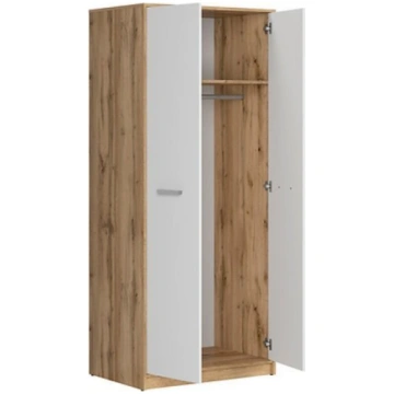 Skapis Matos 2D, baltas/ozola krāsas Black Red Whi