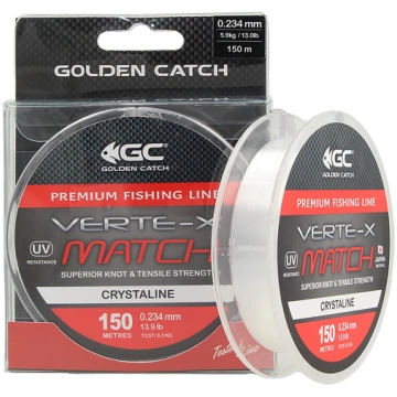Aukla monofīlā Golden Catch Verte-X Match 150m 0.1