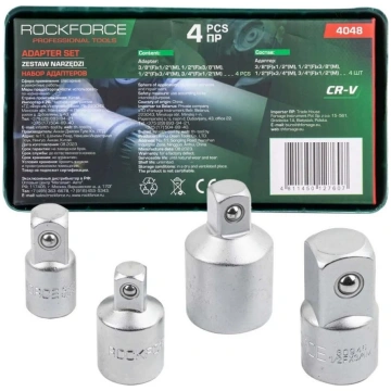 Adapteru komplekts 4 gab., ROCKFORCE, RF-4048, CrV