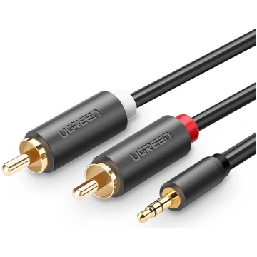 Audio kabelis 3,5 mm mini jack (vīriešu) - 2RCA (v