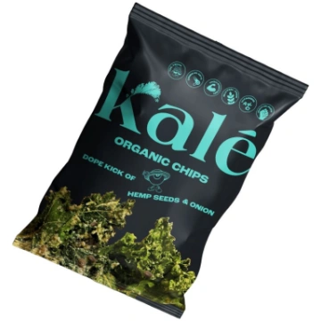 Kale čipsi ar kaņepju sēklām un sīpoliem 45g