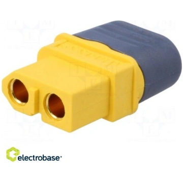 Plug; DC supply; XT60; female; PIN: 2; for cable; 
