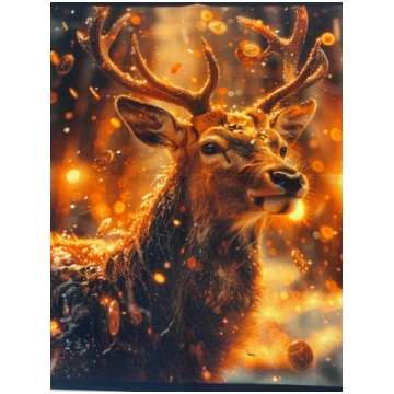 Mitrumnecaurlaidīgais panelis Briedis 50x50cm