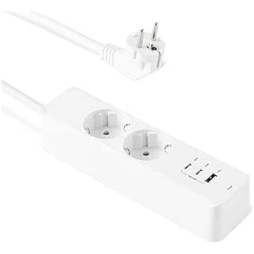 Amazon Basics Power Strip with 2 AC Sockets, 20 W,