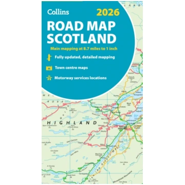 2026 Collins Road Map of Scotland Bookshop
