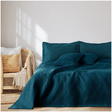 Indigo krāsa 170 × 270 cm gultas pārklājs Restilo