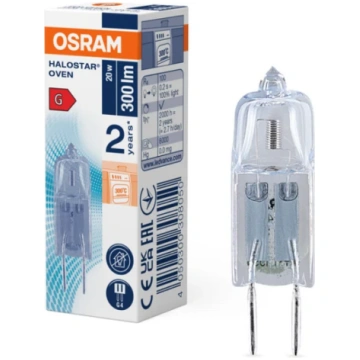 Halogēna cepeškrāsns spuldze OSRAM, G4, 20W, 2800K