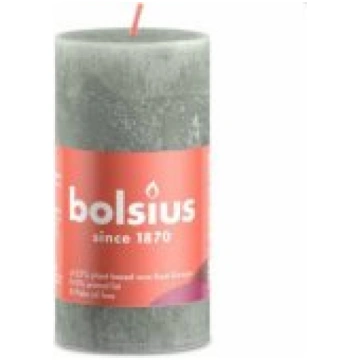Bolsius Candle Rustik Ø5x10cm Jade green Svece 117