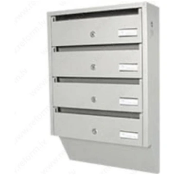 4 sekciju vertikālā pastkaste PD934
