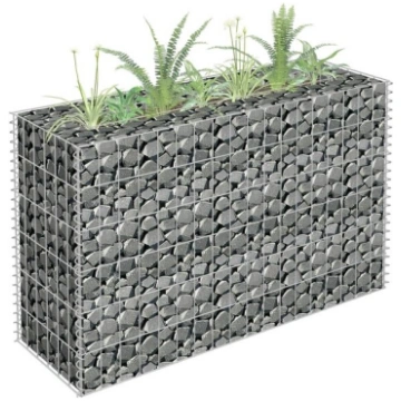 vidaXL gabions, augstā puķu kaste, cinkots tērauds