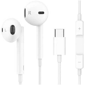 USB-C vadu austiņas ar mikrofonu un skaļuma regulē