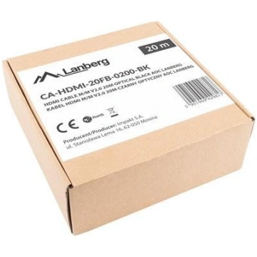 Lanberg CA-HDMI-20FB-0200-BK optical cable HDMI M/