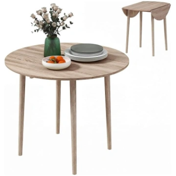 HOMCOM Folding Dining Table for 4 Seater Round Fol